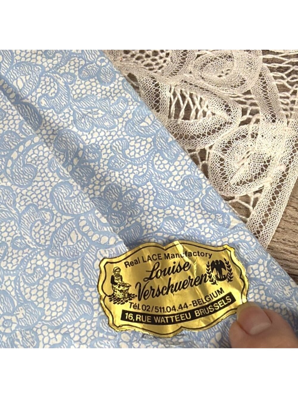 Brussels Belgian Lace Collar Bridal Dress Front Yoke Victorian Cottagecore VTG - Picture 8 of 16